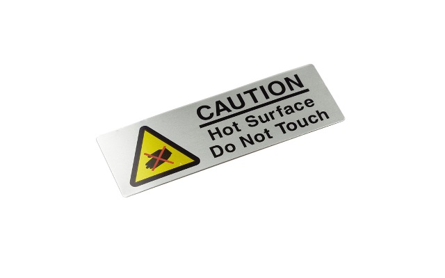 Metal Caution sign