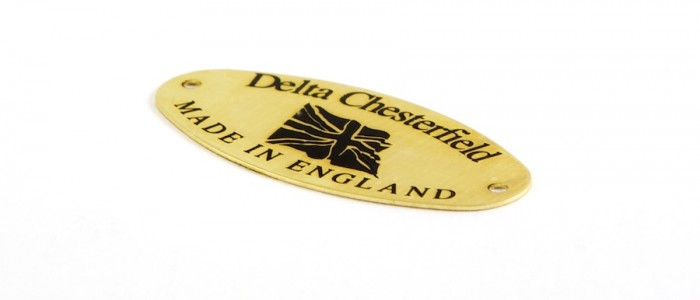Example oval brass nameplate