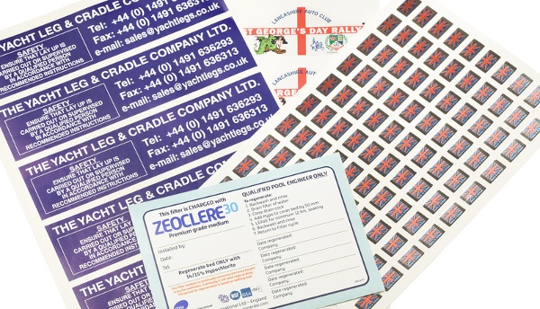 A variety of polycarbonate labels