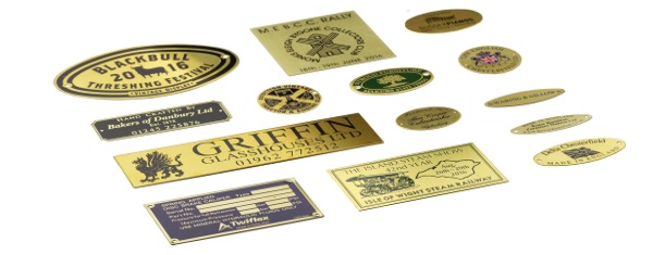 A variety of sample metal signs